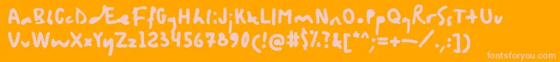 Bristol Font – Pink Fonts on Orange Background
