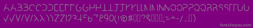 Readable-Schriftart – Graue Schriften auf violettem Hintergrund