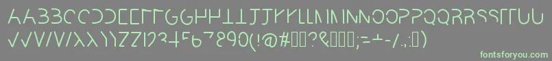 Readable Font – Green Fonts on Gray Background