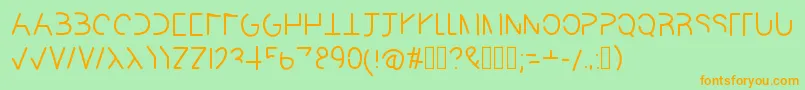 Readable Font – Orange Fonts on Green Background