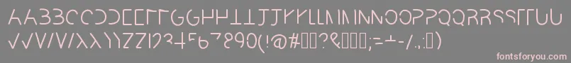フォントReadable – 灰色の背景にピンクのフォント