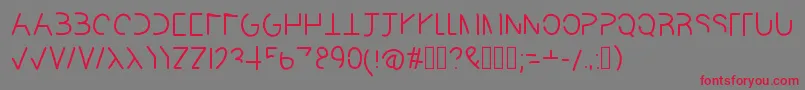 フォントReadable – 赤い文字の灰色の背景