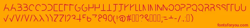 Czcionka Readable – czerwone czcionki na pomarańczowym tle