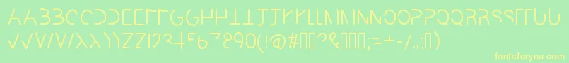 Readable Font – Yellow Fonts on Green Background