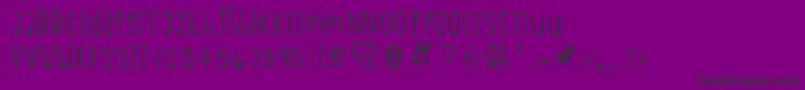 Chasingtime Font – Black Fonts on Purple Background