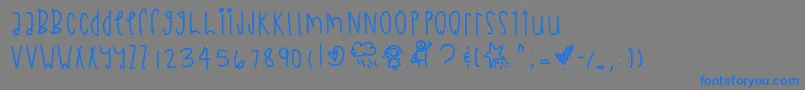 Chasingtime Font – Blue Fonts on Gray Background