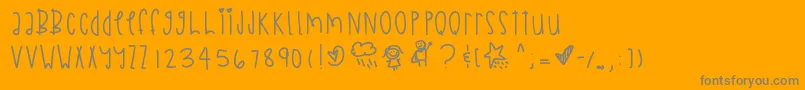 Chasingtime Font – Gray Fonts on Orange Background