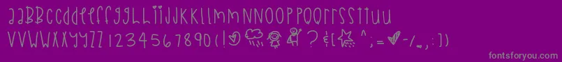 Chasingtime Font – Gray Fonts on Purple Background