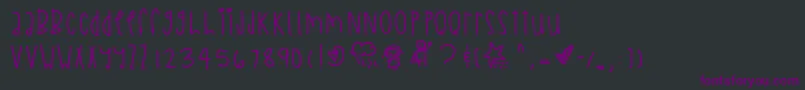 Chasingtime Font – Purple Fonts on Black Background