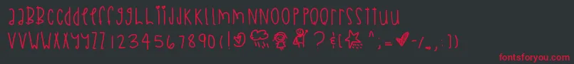 Chasingtime Font – Red Fonts on Black Background