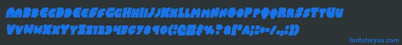 Balastaralcondital Font – Blue Fonts on Black Background