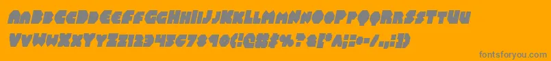 Balastaralcondital-Schriftart – Graue Schriften auf orangefarbenem Hintergrund