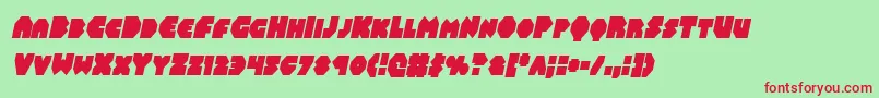 Balastaralcondital Font – Red Fonts on Green Background