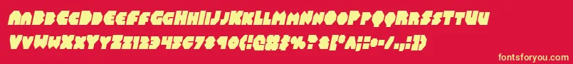 Balastaralcondital Font – Yellow Fonts on Red Background