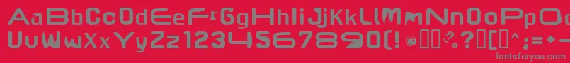 Brunst Font – Gray Fonts on Red Background