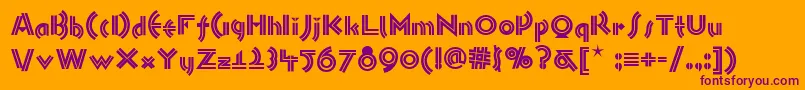 Monkey ffy Font – Purple Fonts on Orange Background