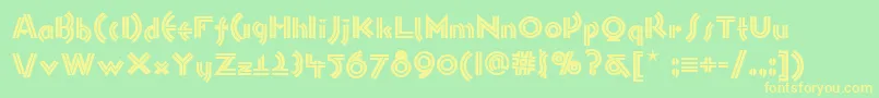 Monkey ffy Font – Yellow Fonts on Green Background