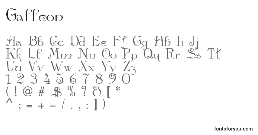 Schriftart Galleon – Alphabet, Zahlen, spezielle Symbole