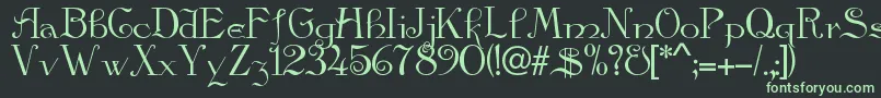 Galleon Font – Green Fonts on Black Background