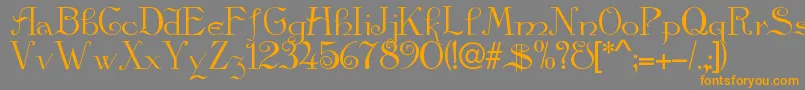 Galleon Font – Orange Fonts on Gray Background
