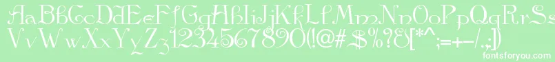 Galleon Font – White Fonts on Green Background