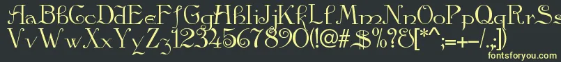 Galleon Font – Yellow Fonts on Black Background