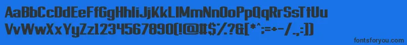 Provisionary Font – Black Fonts on Blue Background