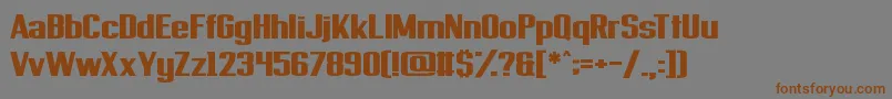 More about Provisionary Font Provisionary Font – Brown Fonts on Gray Background