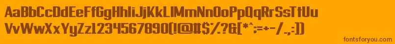Provisionary Font – Brown Fonts on Orange Background