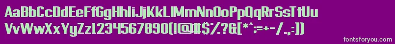 Provisionary Font – Green Fonts on Purple Background
