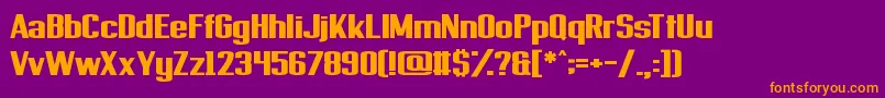 Provisionary Font – Orange Fonts on Purple Background