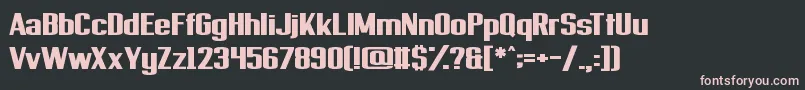 Provisionary Font – Pink Fonts on Black Background