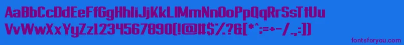 Provisionary Font – Purple Fonts on Blue Background