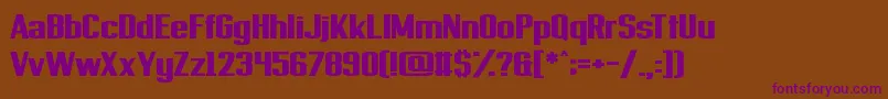 Provisionary Font – Purple Fonts on Brown Background