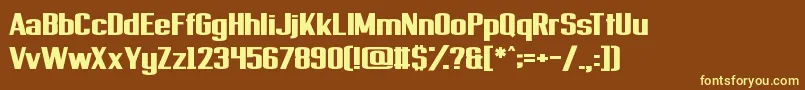 Provisionary Font – Yellow Fonts on Brown Background