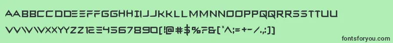 Ferretfacecond Font – Black Fonts on Green Background