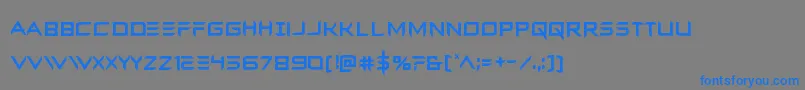Czcionka Ferretfacecond – niebieskie czcionki na szarym tle