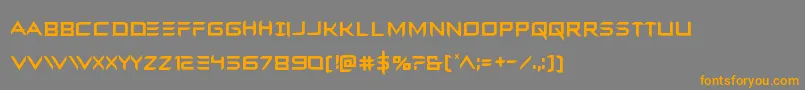フォントFerretfacecond – オレンジの文字は灰色の背景にあります。