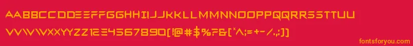 Ferretfacecond Font – Orange Fonts on Red Background
