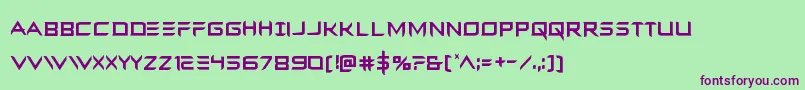 Ferretfacecond Font – Purple Fonts on Green Background