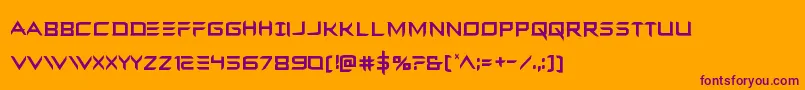 Ferretfacecond Font – Purple Fonts on Orange Background