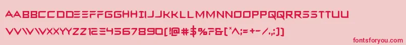 Czcionka Ferretfacecond – czerwone czcionki na różowym tle