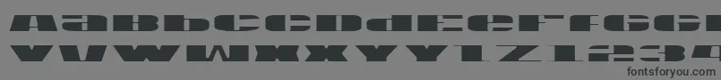フォントUsav2l – 黒い文字の灰色の背景