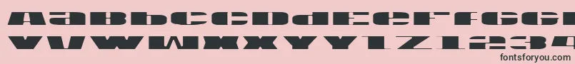 Fonte Usav2l – fontes pretas em um fundo rosa