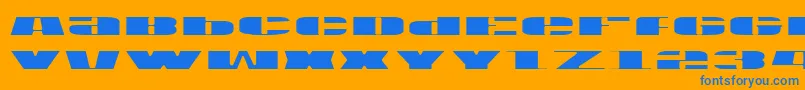 Police Usav2l – polices bleues sur fond orange
