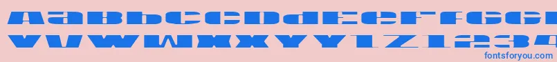 Usav2l Font – Blue Fonts on Pink Background