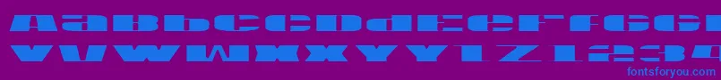 Police Usav2l – polices bleues sur fond violet