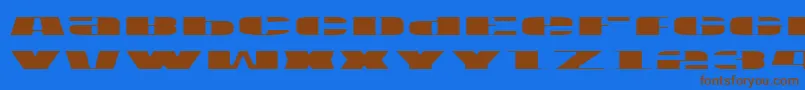fuente Usav2l – Fuentes Marrones Sobre Fondo Azul