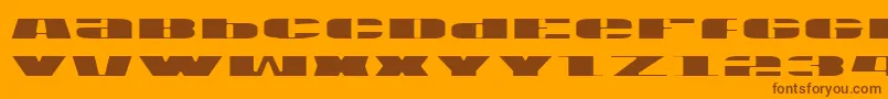 Шрифт Usav2l – коричневые шрифты на оранжевом фоне