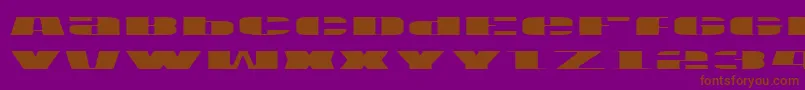 Fonte Usav2l – fontes marrons em um fundo roxo